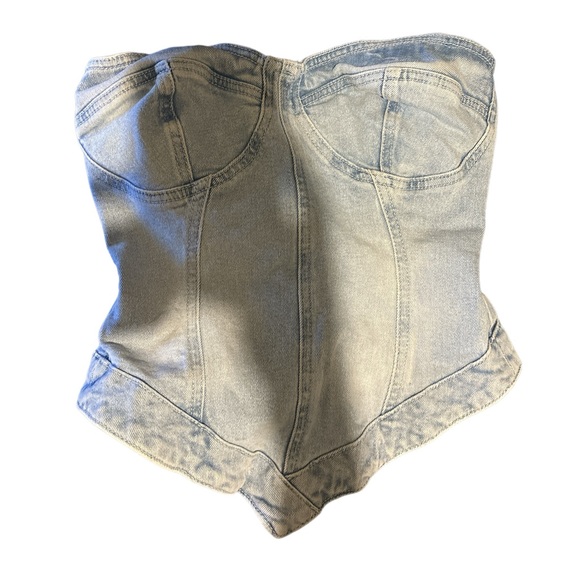 Mint condition blue denim corset - Picture 4 of 5